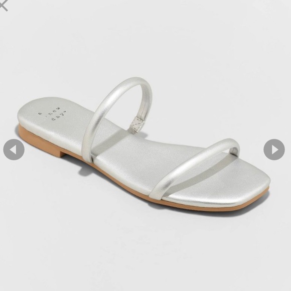 Silver metallic sandals - Picture 1 of 4